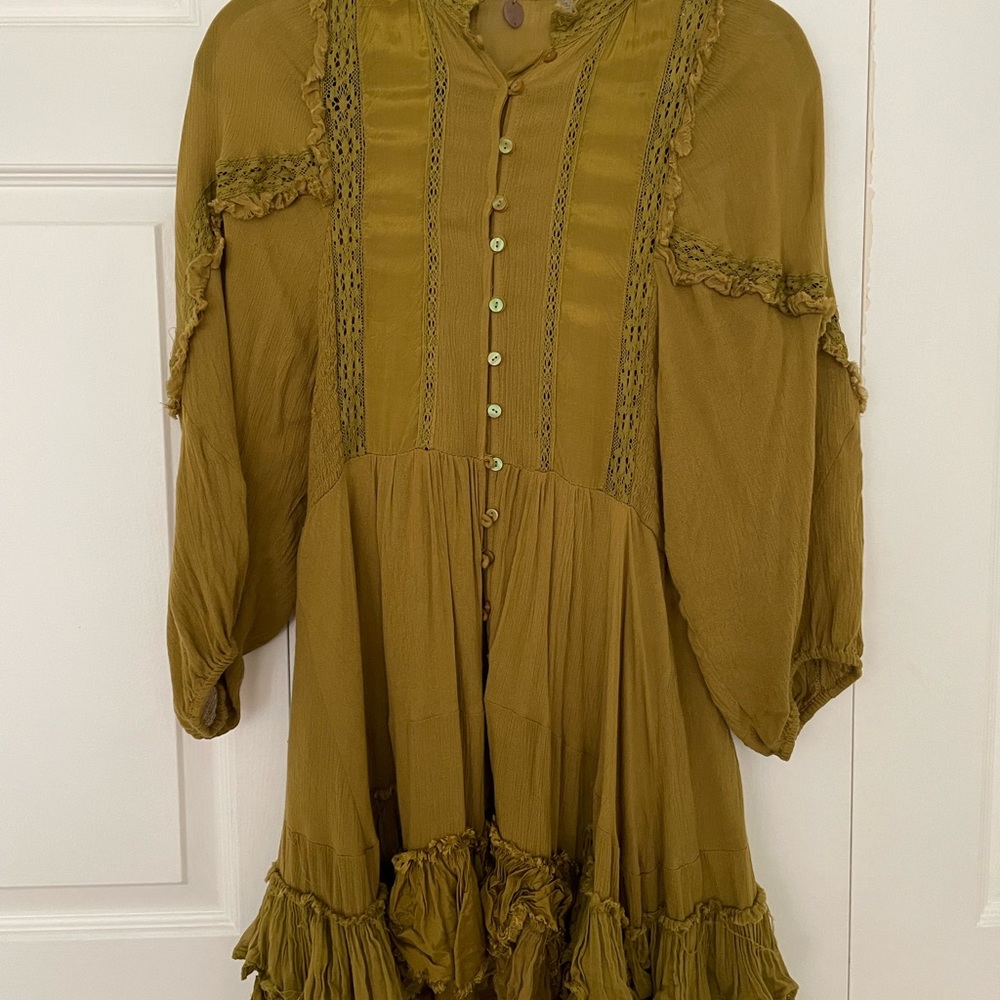 Free People Green Olive Dress